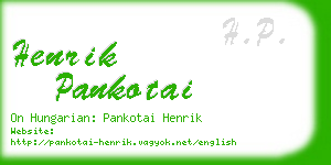 henrik pankotai business card
